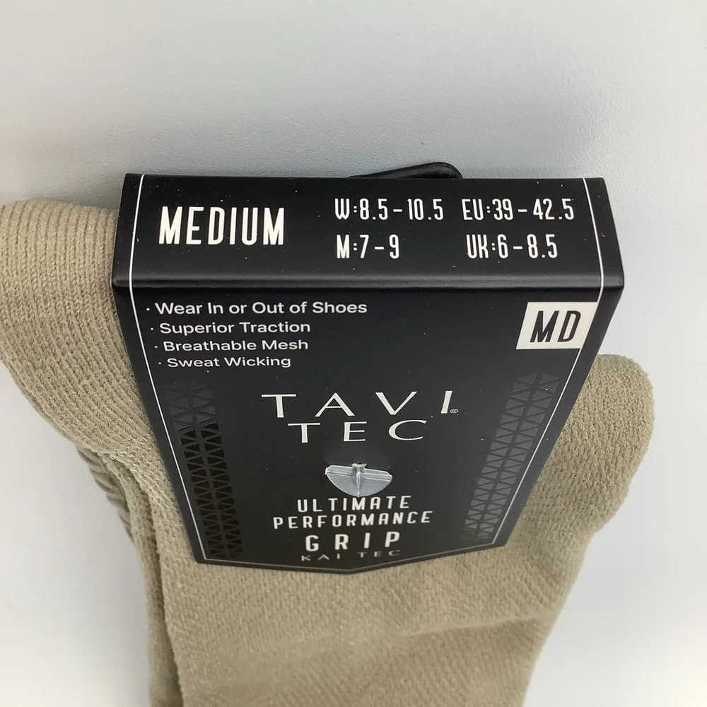 Tavi Tec Ultimate Performance Grip Kai Tec Socks Shitake Womens Size M NWT‎